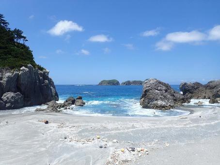 新島の海 新島,海,景色の写真素材