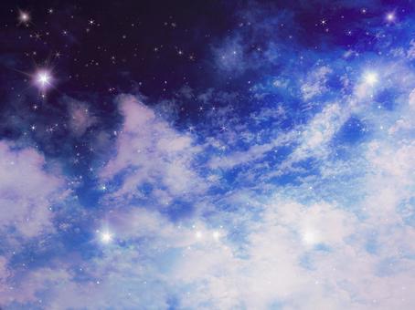 Sparkling winter night sky, JPG
