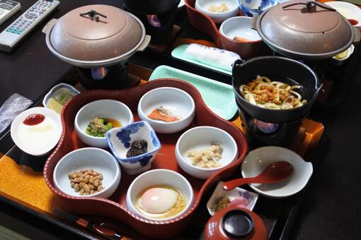 温泉旅館の和朝食セット 朝食,和食,旅館の写真素材