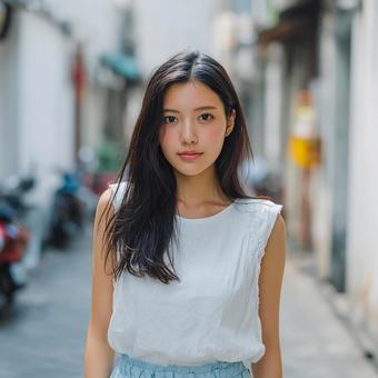 魅力的な女性のポートレート 魅力的な女性のポートレートの写真