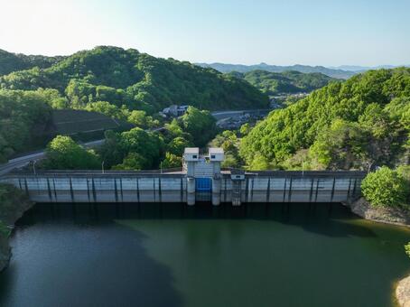 香川県さぬき市　前山ダム 前山ダム,ダム,ダム湖の写真素材