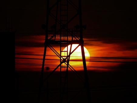 夕陽 夕陽の写真