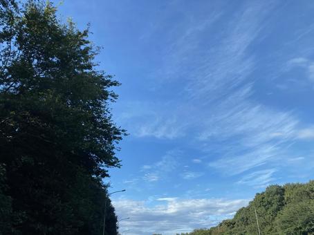 青い空 空,風景,山の写真素材