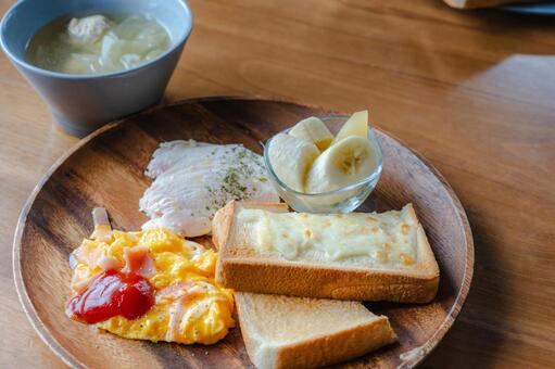 洋風の朝食プレート 朝食,洋食,トーストの写真素材