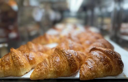 クロワッサン クロワッサン,パン,パン屋の写真素材