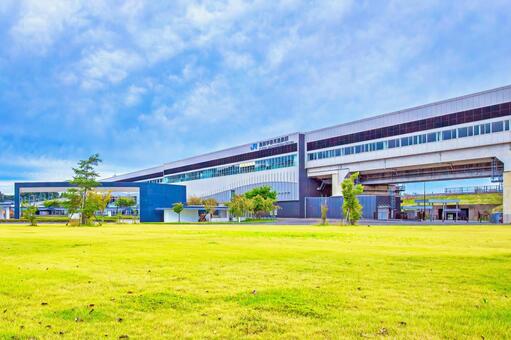 北陸新幹線、黒部宇奈月温泉駅 (東口) 北陸新幹線,黒部宇奈月温泉駅,東口の写真素材