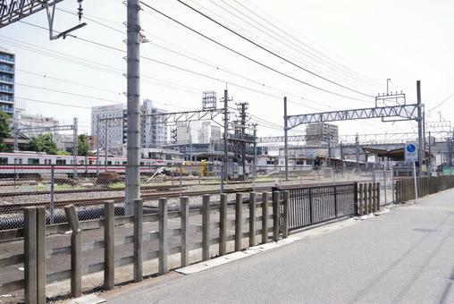 Photo, kasukabe station, electric train, station, 