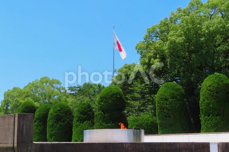 【広島県】平和記念公園の平和の灯 広島,広島平和記念公園,平和の写真素材