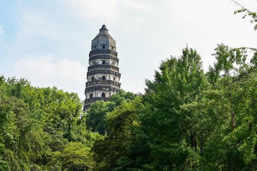 Photo, suzhou, tiger hill, tower, 