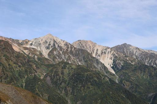 白馬三山 白馬三山 山,白馬三山,鑓ヶ岳の写真素材