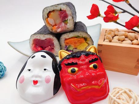 節分 節分,2月3日,恵方巻きの写真素材