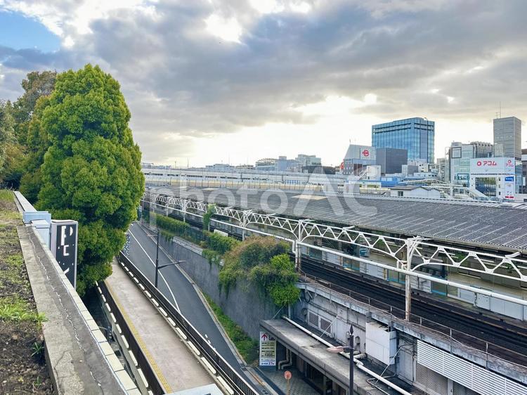 上野駅周辺　駅周辺の街並み　台東区上野 上野駅周辺,駅周辺の街並み,町並みの写真素材