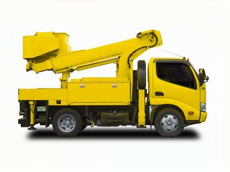 高所作業車 黄 高所作業車 黄 高所作業車,黄色,ブームの写真素材