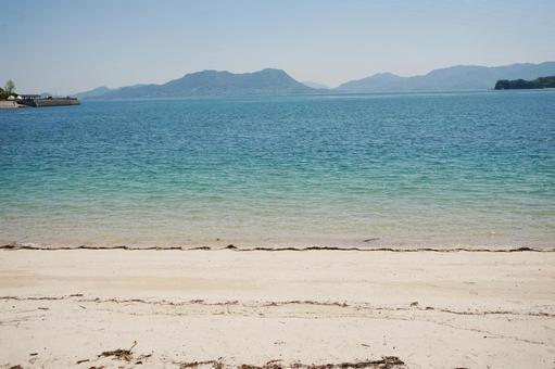 Photo, okunoshima beach, beach, sand, 