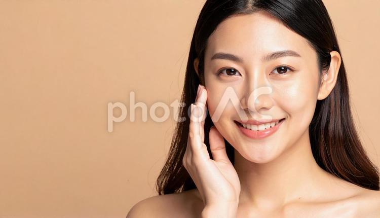若くて美しい日本人女性のポートレート 女性,日本人,美容の写真素材
