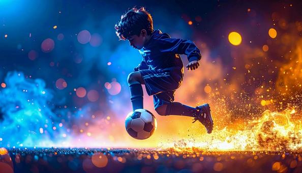 サッカー少年 サッカー少年の写真
