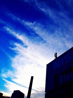 Billboard sky clouds, cloud, sky, a sign, JPG