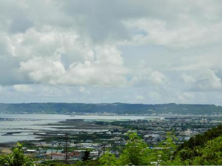 沖縄中頭郡中城村中心部の風景 沖縄中頭郡中城村中心部の風景 津覇海岸,津覇,中城村の写真素材