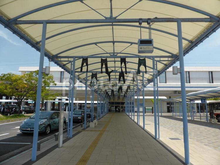 倉敷　JR児島駅　西出口　ジーンズの聖地 jr児島駅,倉敷市,jr西日本の写真素材