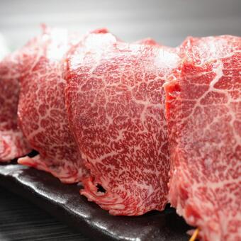 和牛 焼肉 トウガラシ トンビ  2 焼肉,トウガラシ,トンビの写真素材