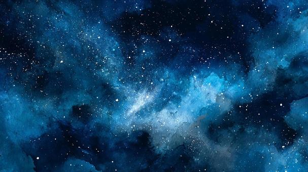 宇宙に広がる紺色の美しい銀河 宇宙に広がる紺色の美しい銀河の写真