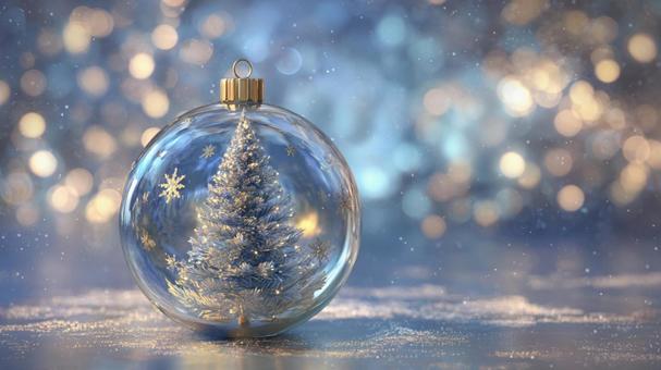 クリスマスオーナメント ブルー系 クリスマスオーナメント ブルー系の写真
