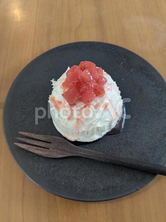 レアチーズケーキ　カフェ シンプル,美味しい,喫茶店の写真素材