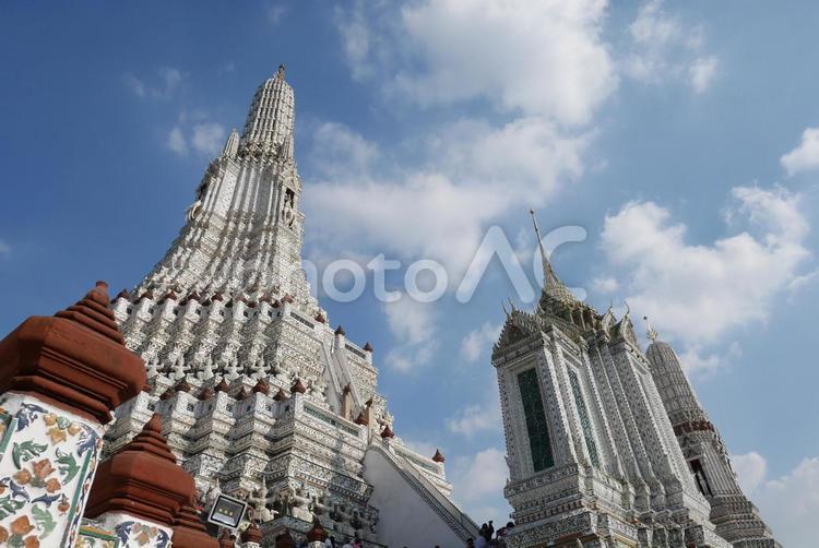 ワット・アルン・ラーチャ・ワラマハウィハン（暁の寺） ワット・アルンラーチャワラーラ,タイ王国,バンコクの写真素材