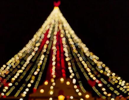 クリスマス時期のイルミネーションの光1 イルミネーション,クリスマス,ライトアップの写真素材