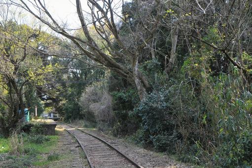 廃線の駅の写真