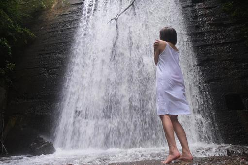 渓流 渓流,ポートレート,モデルさんの写真素材