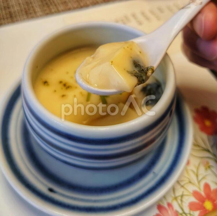茶碗蒸し 和食,クリーミー,スープの写真素材