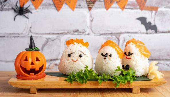 ハロウィンの料理 ハロウィン手まり寿司 ハロウィンの料理 ハロウィン手まり寿司の写真