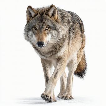 威厳あるオオカミのポートレート 威厳あるオオカミのポートレートの写真