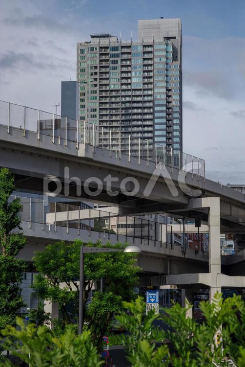 立体的な首都高と六本木の街並 六本木通り,日本,東京の写真素材