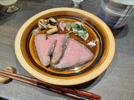 ローストビーフ ローストビーフ 料理,食べ物,牛肉の写真素材