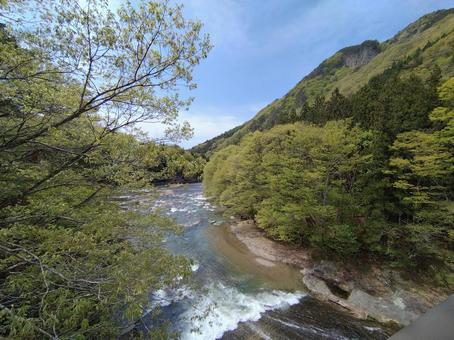 Photo, fubuzi waterfall, oriental niagara, natural, 