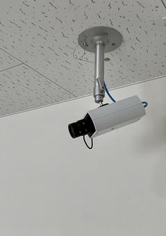 防犯カメラ03 防犯カメラ,カメラ,駅の写真素材