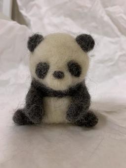 おすわりぱんだ パンダ,ぬいぐるみ,ふわふわの写真素材
