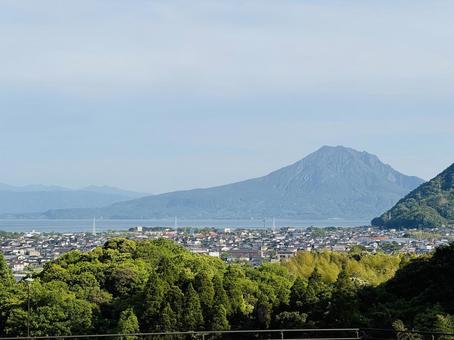 桜島と海と姶良 桜島と海と姶良 桜島,自然,風景の写真素材