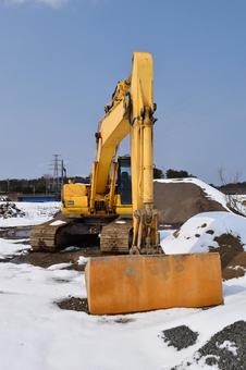 Construction machinery at a civil engineering construction site, JPG