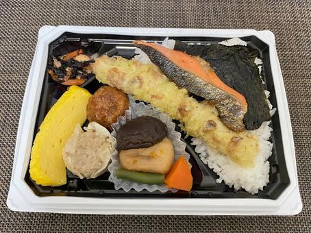 のり弁当 弁当,海苔弁当,お弁当の写真素材