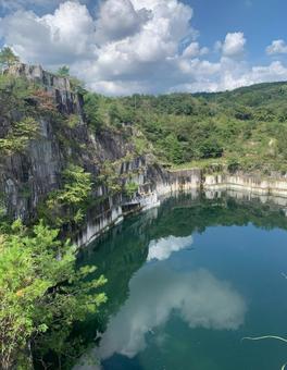 地図に無い湖 地図に無い湖 茨城県,石切山脈,自然の写真素材