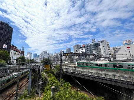 池袋パークブリッジより 池袋,パークブリッジ,風景の写真素材