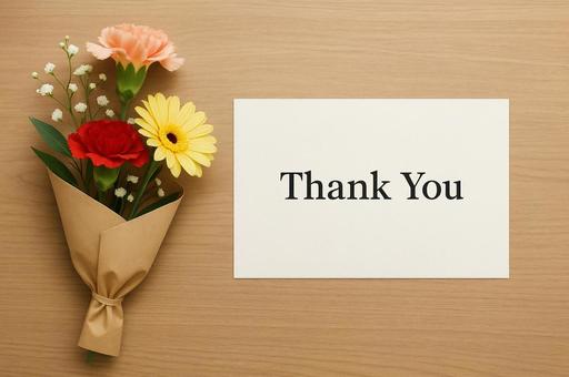 花束とthankyou 花束とthankyouの写真