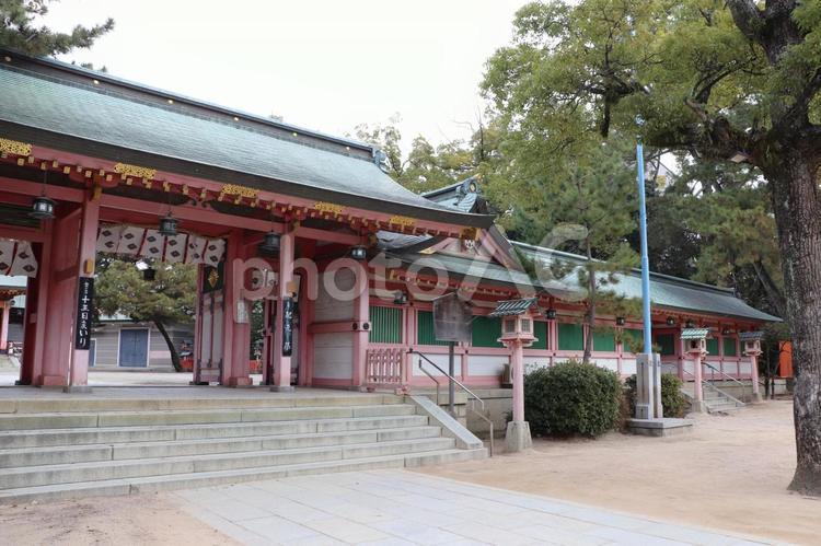長田神社　神門と廻廊 長田神社,ながたじんじゃ,神門の写真素材