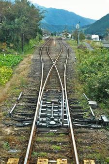 田舎の線路 田舎の線路の写真