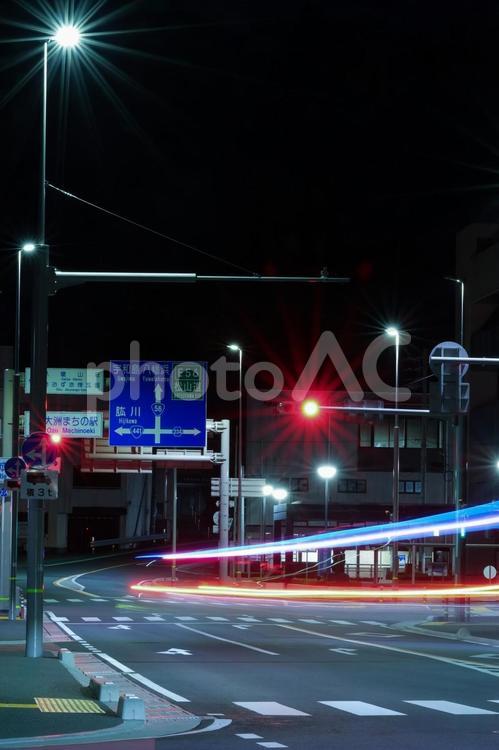 光芒とレーザビーム 夜景,レーザビーム,光芒の写真素材