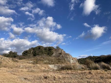 荒野の青空 荒野の青空 荒野,登山,山の写真素材