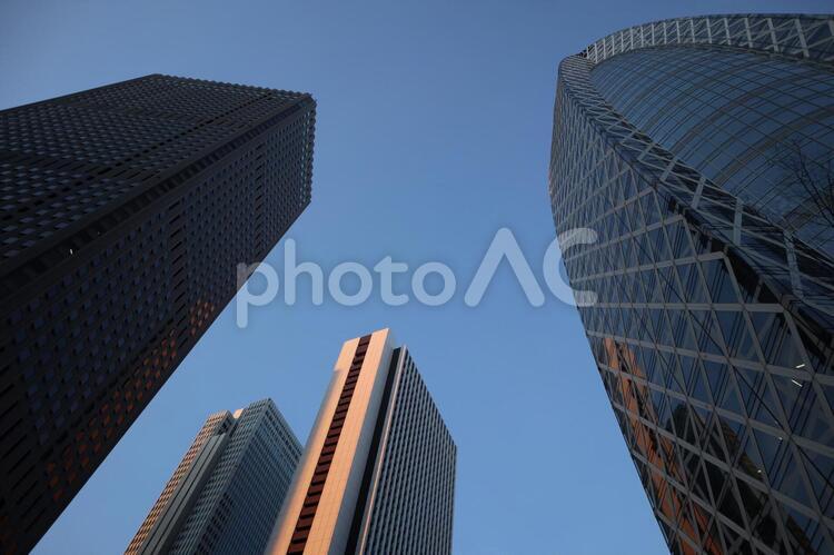 新宿　街並み ビル群,新宿,街並みの写真素材